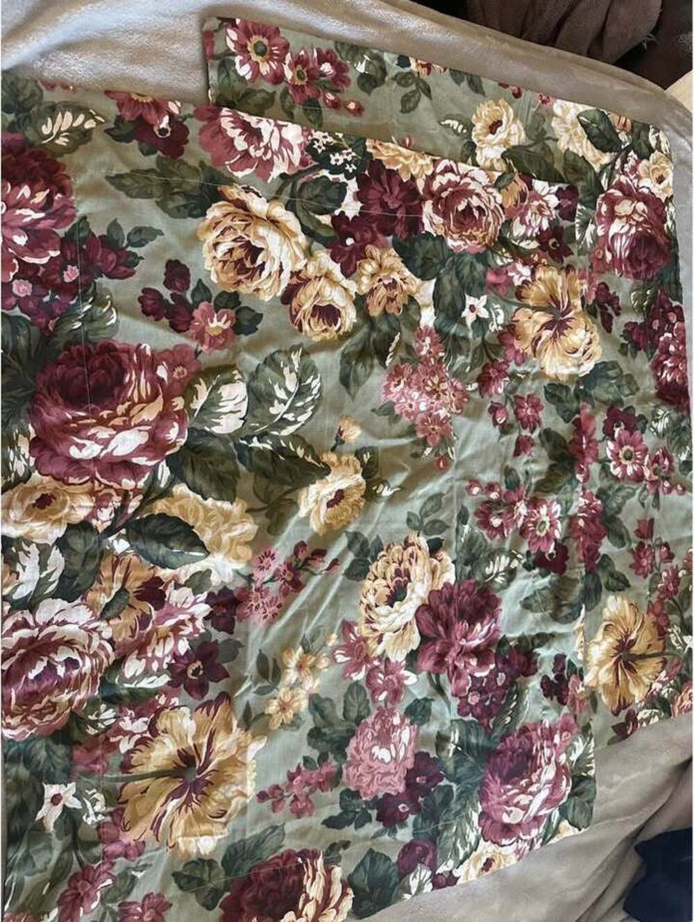 Vintage Dan River Pillow Shams Cotton Standard Floral Prairie Country Farmhouse